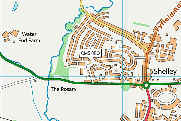 CM5 0BQ map - OS VectorMap District (Ordnance Survey) CM5 0BQ map - OS VectorMap District (Ordnance Survey)