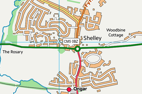 CM5 0BZ map - OS VectorMap District (Ordnance Survey) CM5 0BZ map - OS VectorMap District (Ordnance Survey)