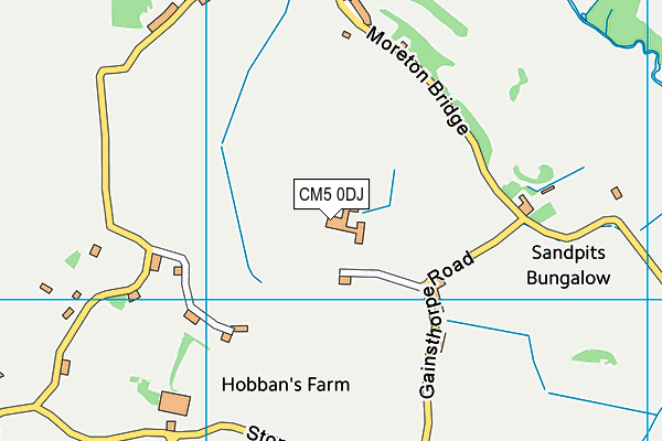 CM5 0DJ map - OS VectorMap District (Ordnance Survey) CM5 0DJ map - OS VectorMap District (Ordnance Survey)