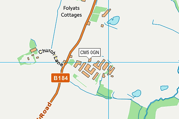 CM5 0GN map - OS VectorMap District (Ordnance Survey) CM5 0GN map - OS VectorMap District (Ordnance Survey)