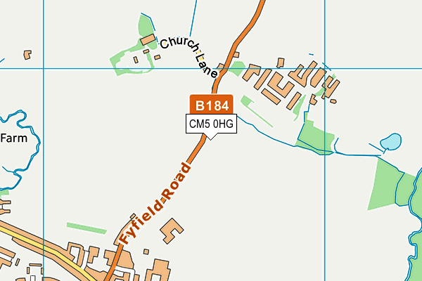CM5 0HG map - OS VectorMap District (Ordnance Survey) CM5 0HG map - OS VectorMap District (Ordnance Survey)