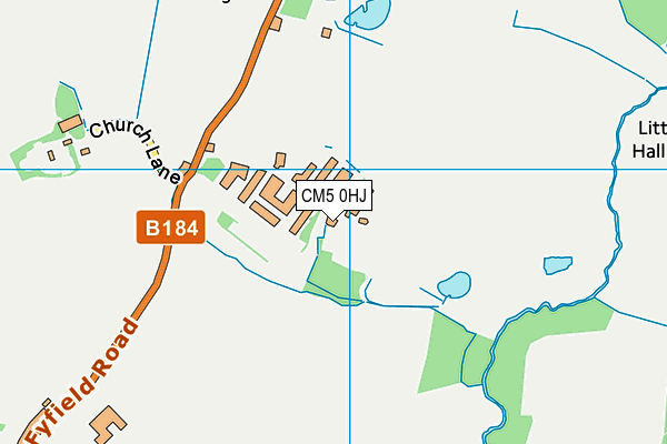 CM5 0HJ map - OS VectorMap District (Ordnance Survey) CM5 0HJ map - OS VectorMap District (Ordnance Survey)