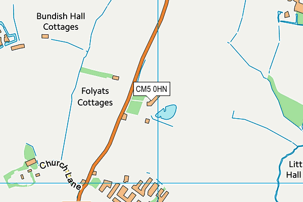 CM5 0HN map - OS VectorMap District (Ordnance Survey) CM5 0HN map - OS VectorMap District (Ordnance Survey)