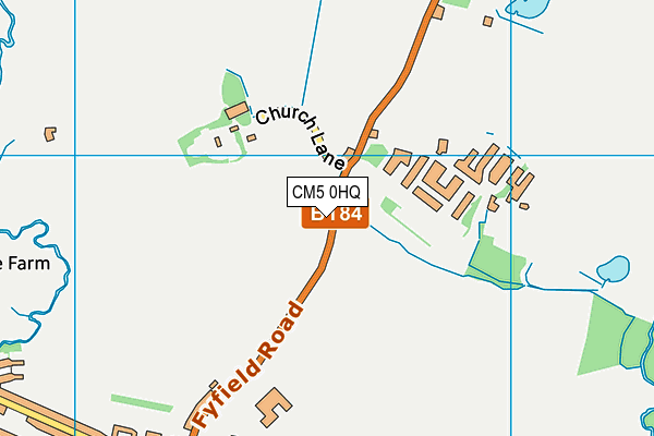 CM5 0HQ map - OS VectorMap District (Ordnance Survey) CM5 0HQ map - OS VectorMap District (Ordnance Survey)
