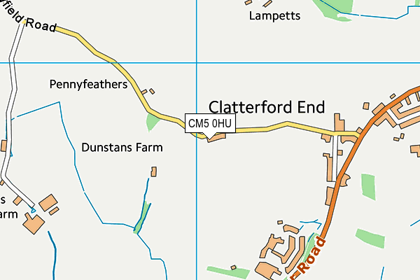 CM5 0HU map - OS VectorMap District (Ordnance Survey) CM5 0HU map - OS VectorMap District (Ordnance Survey)