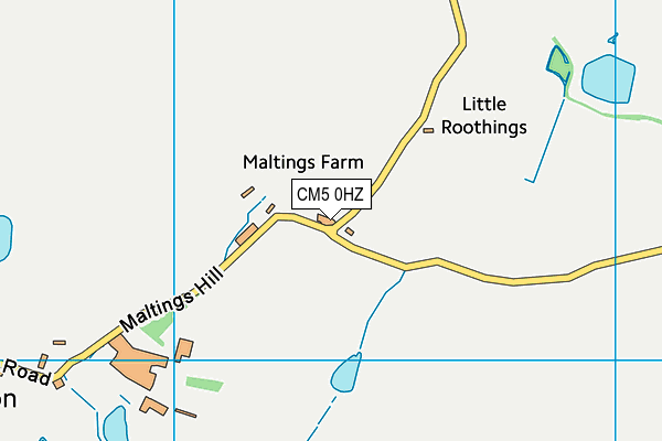 CM5 0HZ map - OS VectorMap District (Ordnance Survey) CM5 0HZ map - OS VectorMap District (Ordnance Survey)