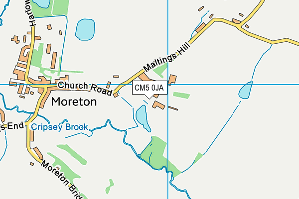CM5 0JA map - OS VectorMap District (Ordnance Survey) CM5 0JA map - OS VectorMap District (Ordnance Survey)