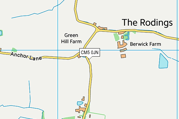 CM5 0JN map - OS VectorMap District (Ordnance Survey) CM5 0JN map - OS VectorMap District (Ordnance Survey)