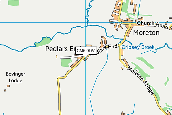 CM5 0LW map - OS VectorMap District (Ordnance Survey)
