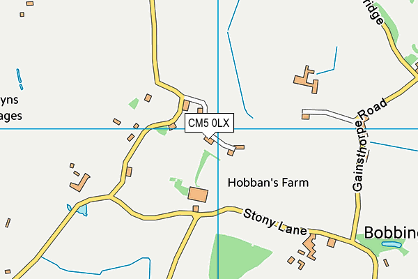 CM5 0LX map - OS VectorMap District (Ordnance Survey) CM5 0LX map - OS VectorMap District (Ordnance Survey)
