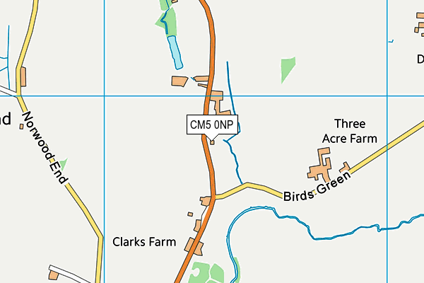 CM5 0NP map - OS VectorMap District (Ordnance Survey) CM5 0NP map - OS VectorMap District (Ordnance Survey)