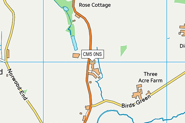 CM5 0NS map - OS VectorMap District (Ordnance Survey) CM5 0NS map - OS VectorMap District (Ordnance Survey)