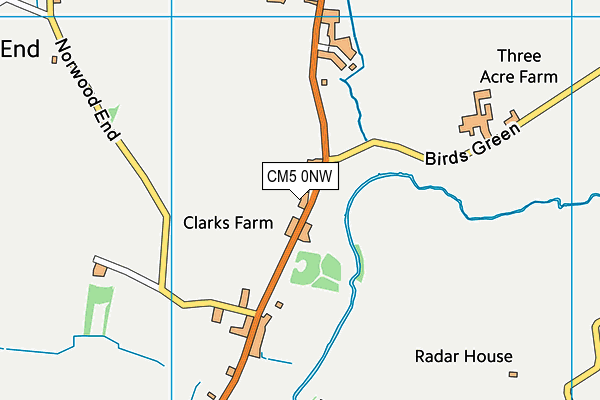 CM5 0NW map - OS VectorMap District (Ordnance Survey) CM5 0NW map - OS VectorMap District (Ordnance Survey)