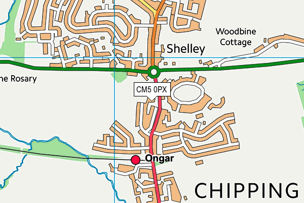 CM5 0PX map - OS VectorMap District (Ordnance Survey) CM5 0PX map - OS VectorMap District (Ordnance Survey)