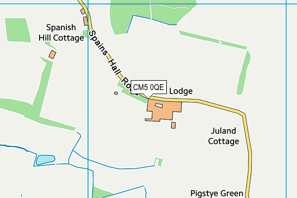 CM5 0QE map - OS VectorMap District (Ordnance Survey)