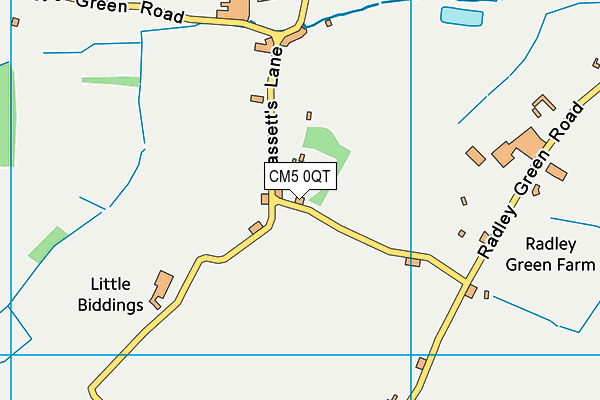 CM5 0QT map - OS VectorMap District (Ordnance Survey) CM5 0QT map - OS VectorMap District (Ordnance Survey)