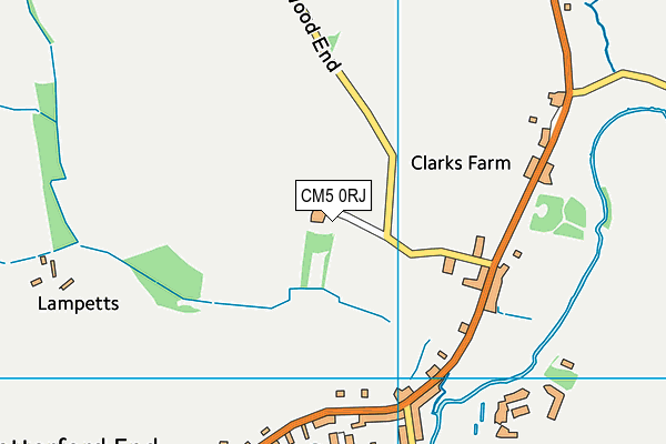 CM5 0RJ map - OS VectorMap District (Ordnance Survey) CM5 0RJ map - OS VectorMap District (Ordnance Survey)