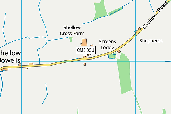 CM5 0SU map - OS VectorMap District (Ordnance Survey) CM5 0SU map - OS VectorMap District (Ordnance Survey)