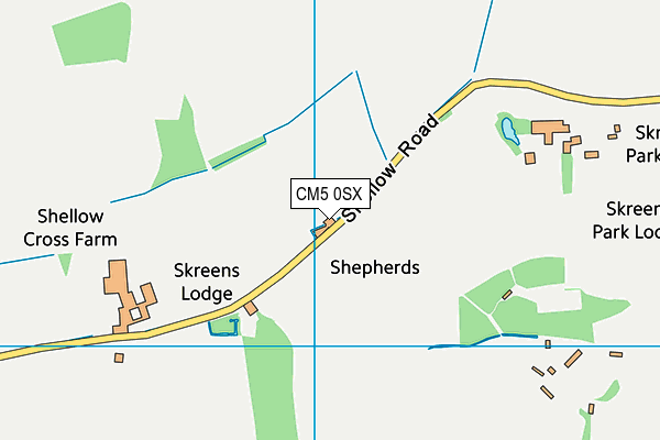 CM5 0SX map - OS VectorMap District (Ordnance Survey) CM5 0SX map - OS VectorMap District (Ordnance Survey)