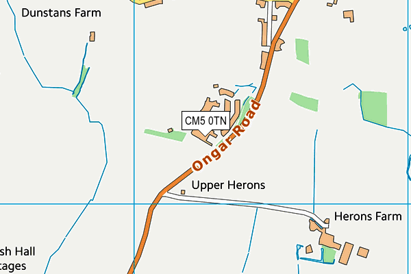CM5 0TN map - OS VectorMap District (Ordnance Survey)