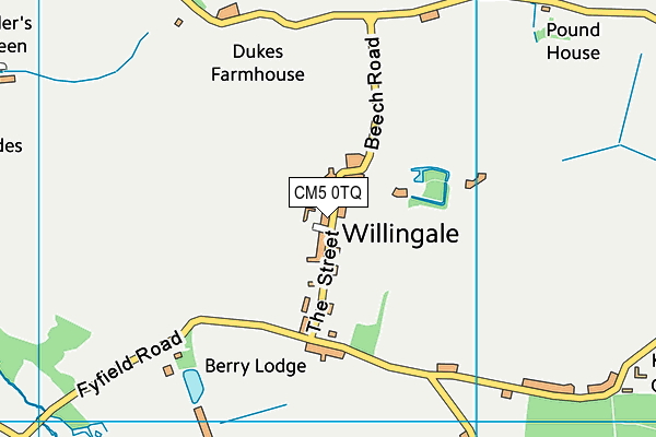 CM5 0TQ map - OS VectorMap District (Ordnance Survey) CM5 0TQ map - OS VectorMap District (Ordnance Survey)