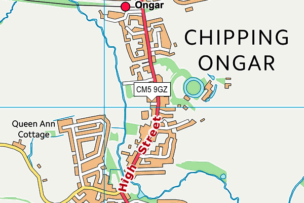 CM5 9GZ map - OS VectorMap District (Ordnance Survey) CM5 9GZ map - OS VectorMap District (Ordnance Survey)