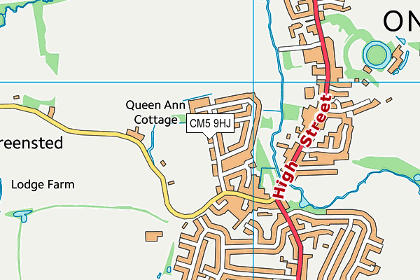 CM5 9HJ map - OS VectorMap District (Ordnance Survey) CM5 9HJ map - OS VectorMap District (Ordnance Survey)