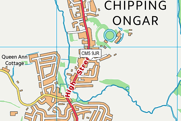 CM5 9JR map - OS VectorMap District (Ordnance Survey) CM5 9JR map - OS VectorMap District (Ordnance Survey)