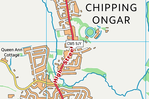 CM5 9JY map - OS VectorMap District (Ordnance Survey) CM5 9JY map - OS VectorMap District (Ordnance Survey)