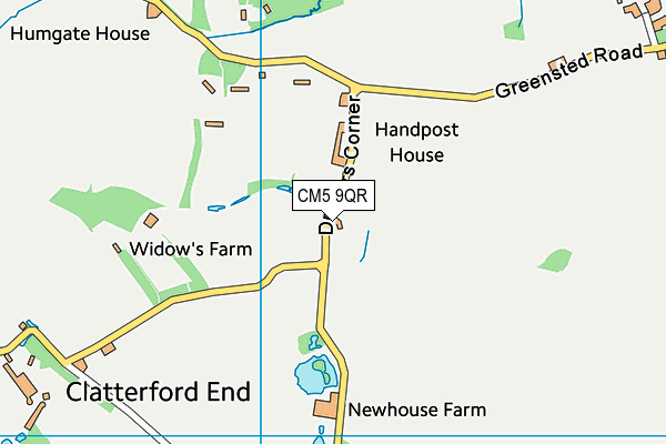 CM5 9QR map - OS VectorMap District (Ordnance Survey) CM5 9QR map - OS VectorMap District (Ordnance Survey)