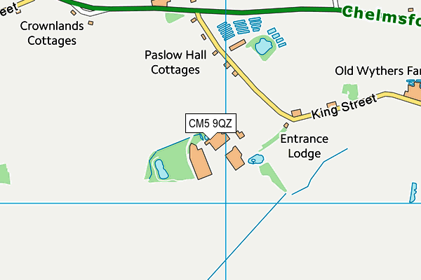 CM5 9QZ map - OS VectorMap District (Ordnance Survey)