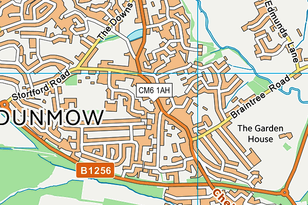 CM6 1AH map - OS VectorMap District (Ordnance Survey)