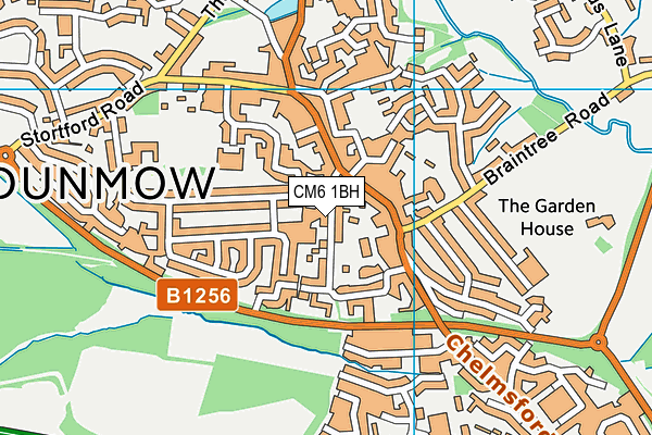 CM6 1BH map - OS VectorMap District (Ordnance Survey)
