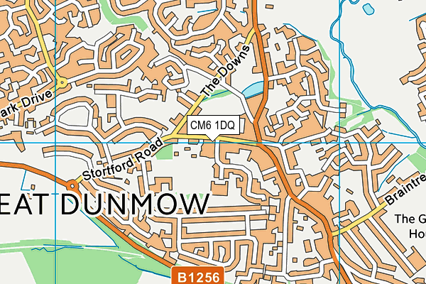CM6 1DQ map - OS VectorMap District (Ordnance Survey)