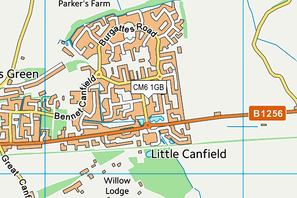 CM6 1GB map - OS VectorMap District (Ordnance Survey)