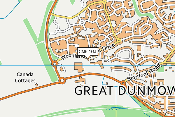 CM6 1GJ map - OS VectorMap District (Ordnance Survey) CM6 1GJ map - OS VectorMap District (Ordnance Survey)