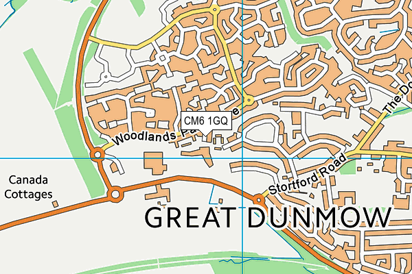 CM6 1GQ map - OS VectorMap District (Ordnance Survey) CM6 1GQ map - OS VectorMap District (Ordnance Survey)