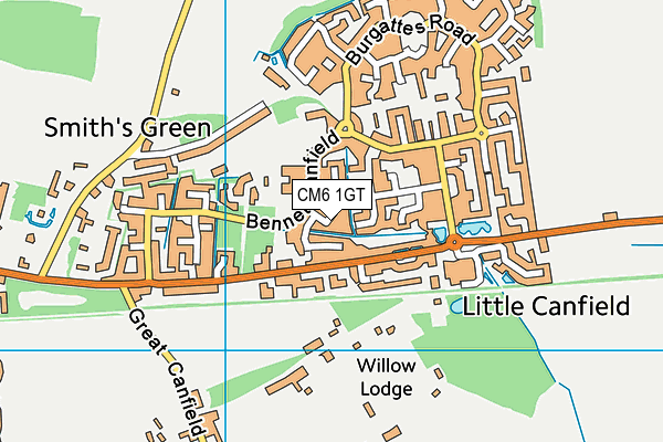 CM6 1GT map - OS VectorMap District (Ordnance Survey) CM6 1GT map - OS VectorMap District (Ordnance Survey)
