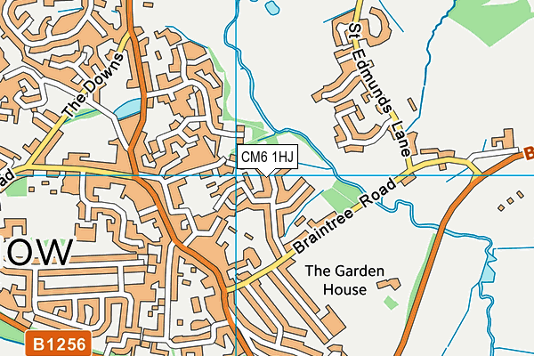 CM6 1HJ map - OS VectorMap District (Ordnance Survey) CM6 1HJ map - OS VectorMap District (Ordnance Survey)