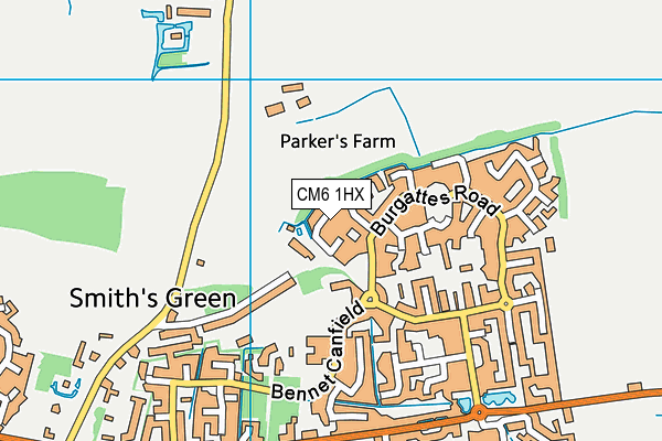 CM6 1HX map - OS VectorMap District (Ordnance Survey) CM6 1HX map - OS VectorMap District (Ordnance Survey)