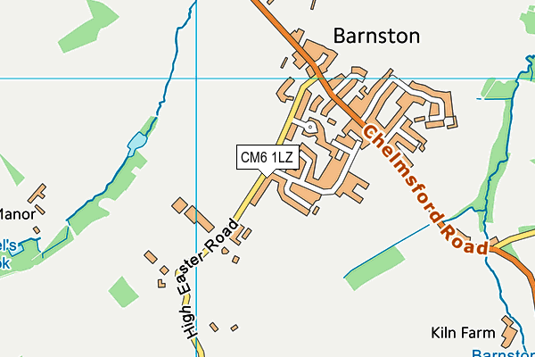 CM6 1LZ map - OS VectorMap District (Ordnance Survey) CM6 1LZ map - OS VectorMap District (Ordnance Survey)