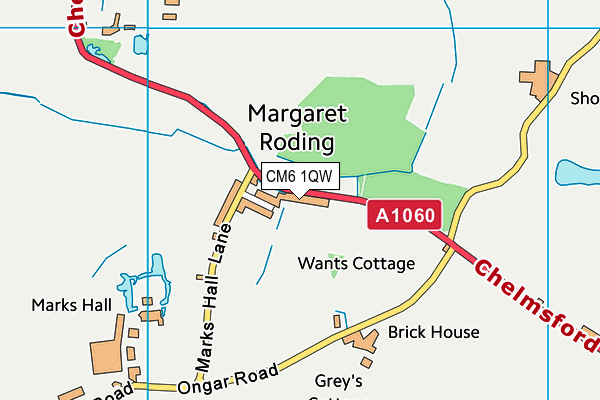 CM6 1QW map - OS VectorMap District (Ordnance Survey) CM6 1QW map - OS VectorMap District (Ordnance Survey)