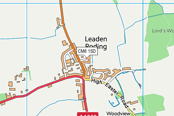 CM6 1SD map - OS VectorMap District (Ordnance Survey)