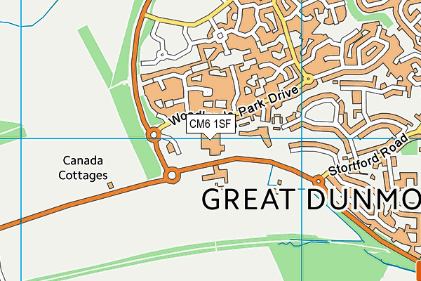 CM6 1SF map - OS VectorMap District (Ordnance Survey) CM6 1SF map - OS VectorMap District (Ordnance Survey)