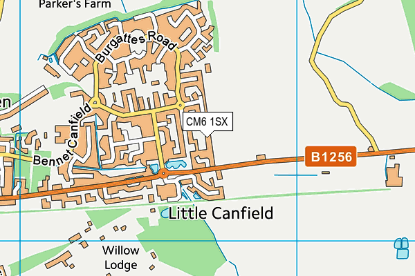 CM6 1SX map - OS VectorMap District (Ordnance Survey)