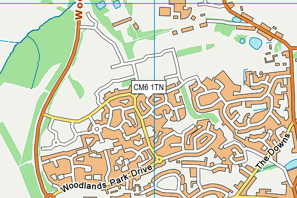 CM6 1TN map - OS VectorMap District (Ordnance Survey) CM6 1TN map - OS VectorMap District (Ordnance Survey)