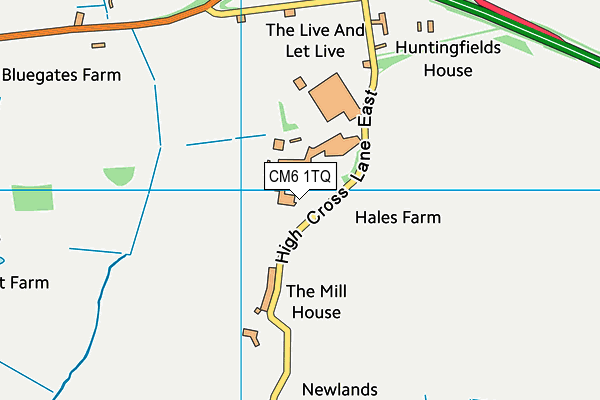 CM6 1TQ map - OS VectorMap District (Ordnance Survey) CM6 1TQ map - OS VectorMap District (Ordnance Survey)