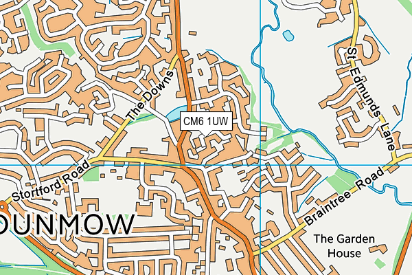 CM6 1UW map - OS VectorMap District (Ordnance Survey) CM6 1UW map - OS VectorMap District (Ordnance Survey)