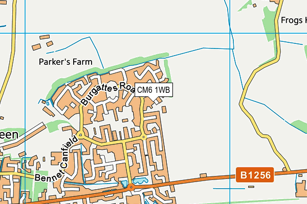 CM6 1WB map - OS VectorMap District (Ordnance Survey) CM6 1WB map - OS VectorMap District (Ordnance Survey)