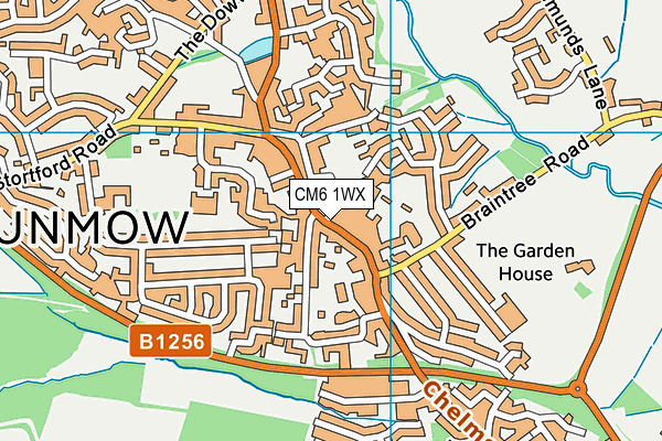 CM6 1WX map - OS VectorMap District (Ordnance Survey) CM6 1WX map - OS VectorMap District (Ordnance Survey)